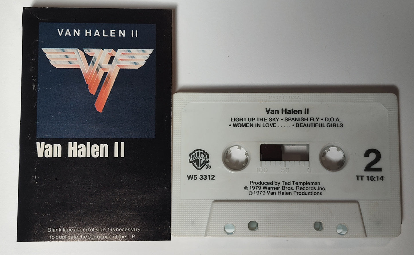Van Halen - "Van Halen II" - CASSETTE TAPE VG/VG