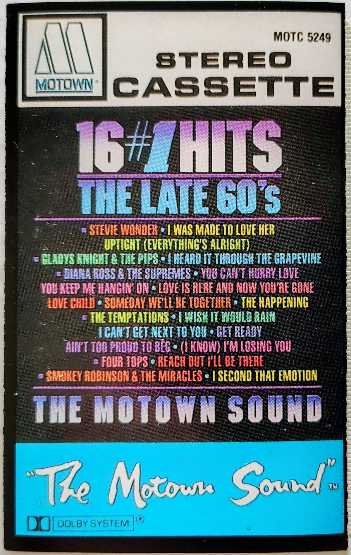 Various Artists - "16 #1 Hits from the Late 60's" - CASSETTE TAPE VG+/VG+