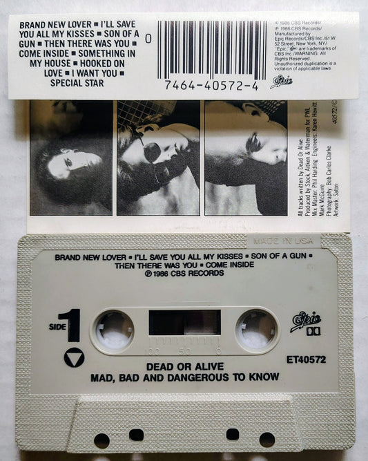 Dead Or Alive - “Mad, Bad And Dangerous To Know” - CASSETTE TAPE VG+/VG+