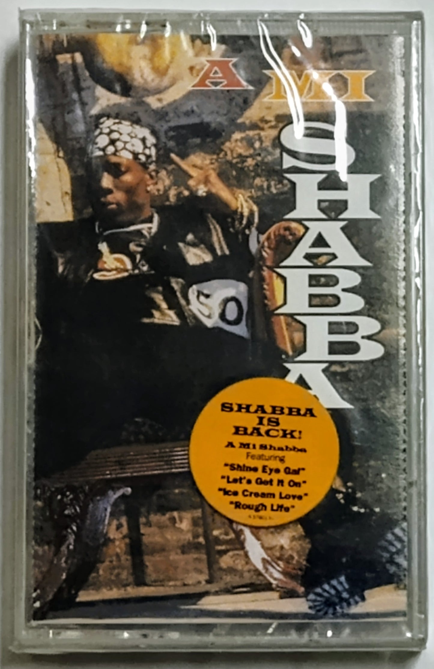 Shabba Ranks - “A Mi Shabba” - CASSETTE TAPE NM/M (Sealed; torn cellophane on back)