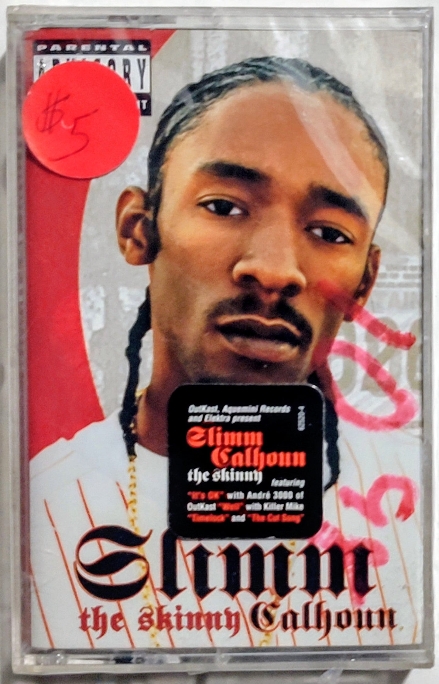 Slimm Calhoun - "The Skinny" - CASSETTE TAPE NM/M (Sealed with hype sticker; small tears in seal; scratchy cellophane)