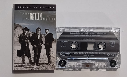 Larry Gatlin & The Gatlin Brothers - "Cookin' Up A Storm" - CASSETTE TAPE (DOLBY HX PRO B NR) NM/NM