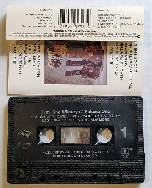 Traveling Wilburys (Supergroup)- "Volume One" - CASSETTE TAPE (Canada; Black shell) VG+/G+