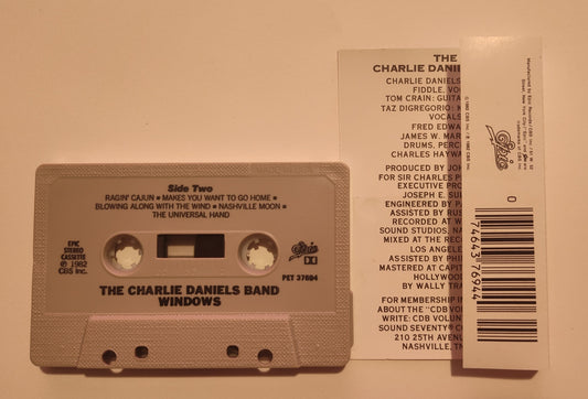 Charlie Daniels Band - "Windows" - CASSETTE TAPE (DOLBY) VG+/VG+