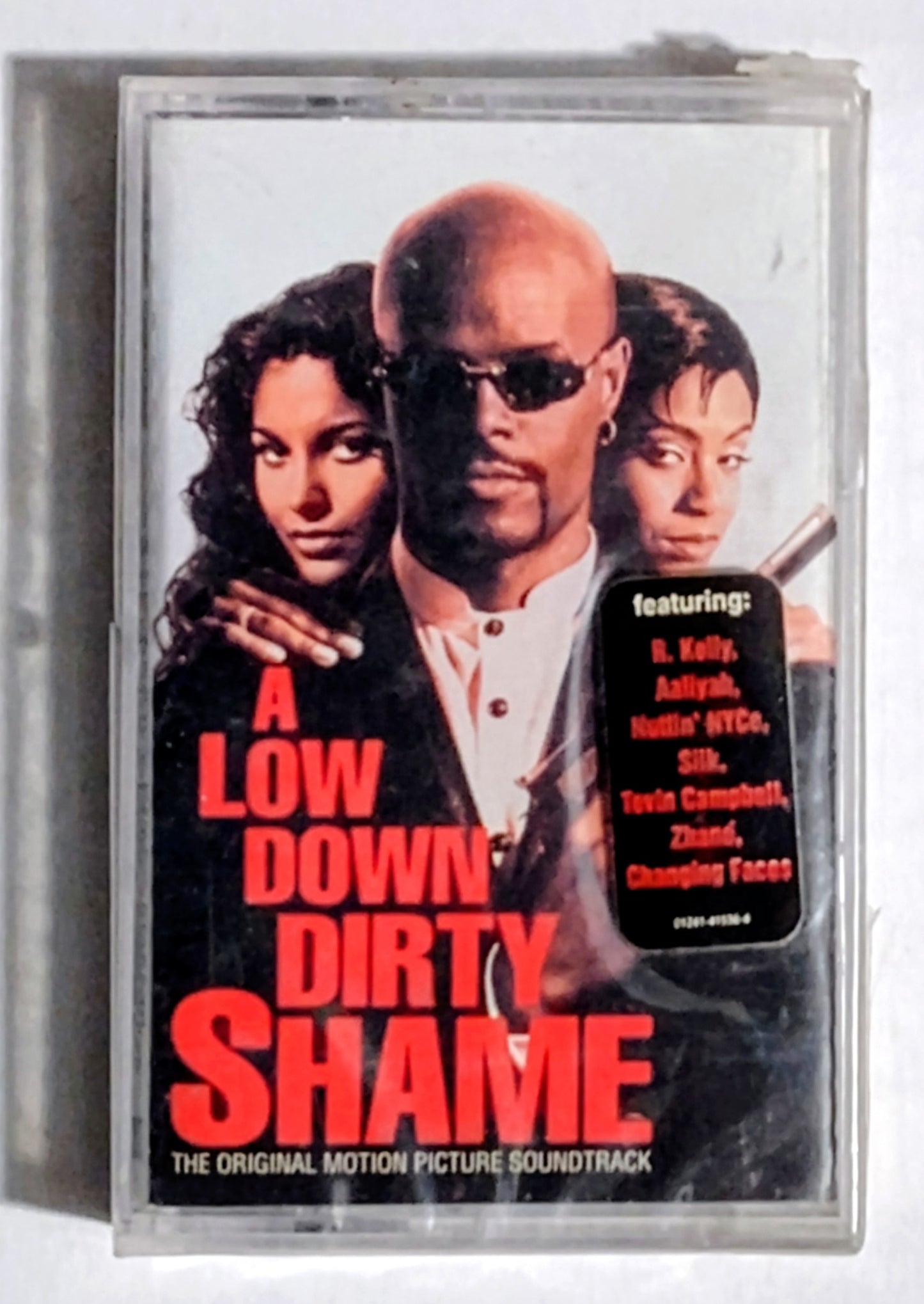 Various Artists - “A Low Down Dirty Shame Soundtrack” - CASSETTE TAPE NM/M (Sealed with hype sticker; loose/torn cellophane)