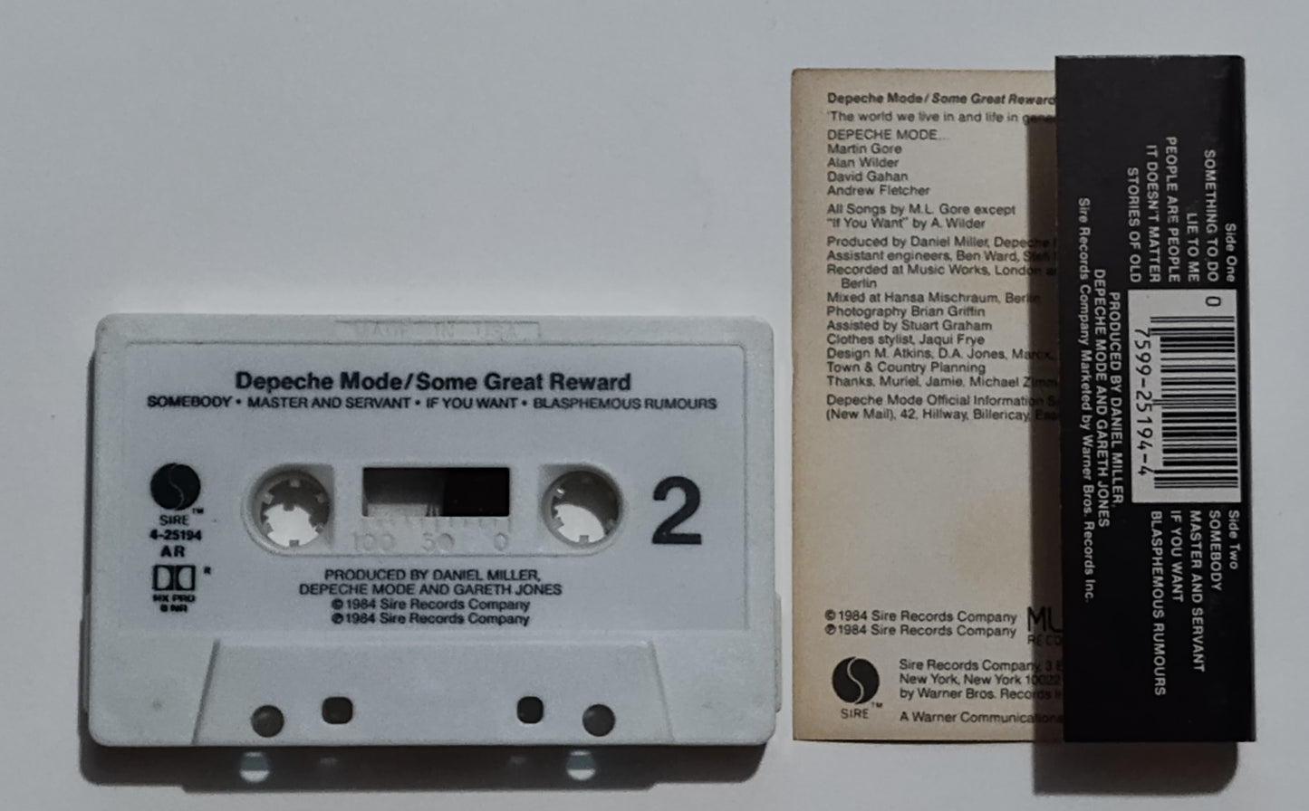 Depeche Mode - "Some Great Reward" - CASSETTE TAPE VG+/VG+