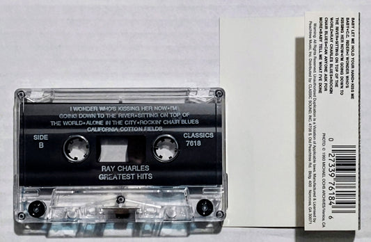 Ray Charles - “Greatest Hits” - CASSETTE TAPE VG+/VG+