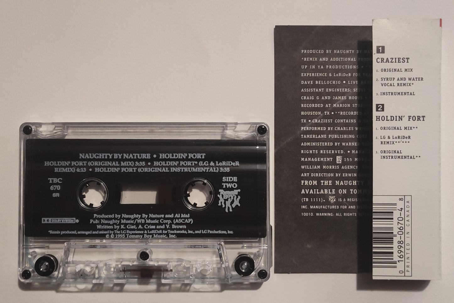 Naughty By Nature - "Craziest" - CASSETTE TAPE (SR; DOLBY) NM/NM