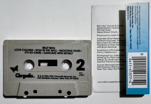 Billy Idol - "Billy Idol" - CASSETTE TAPE VG/VG+