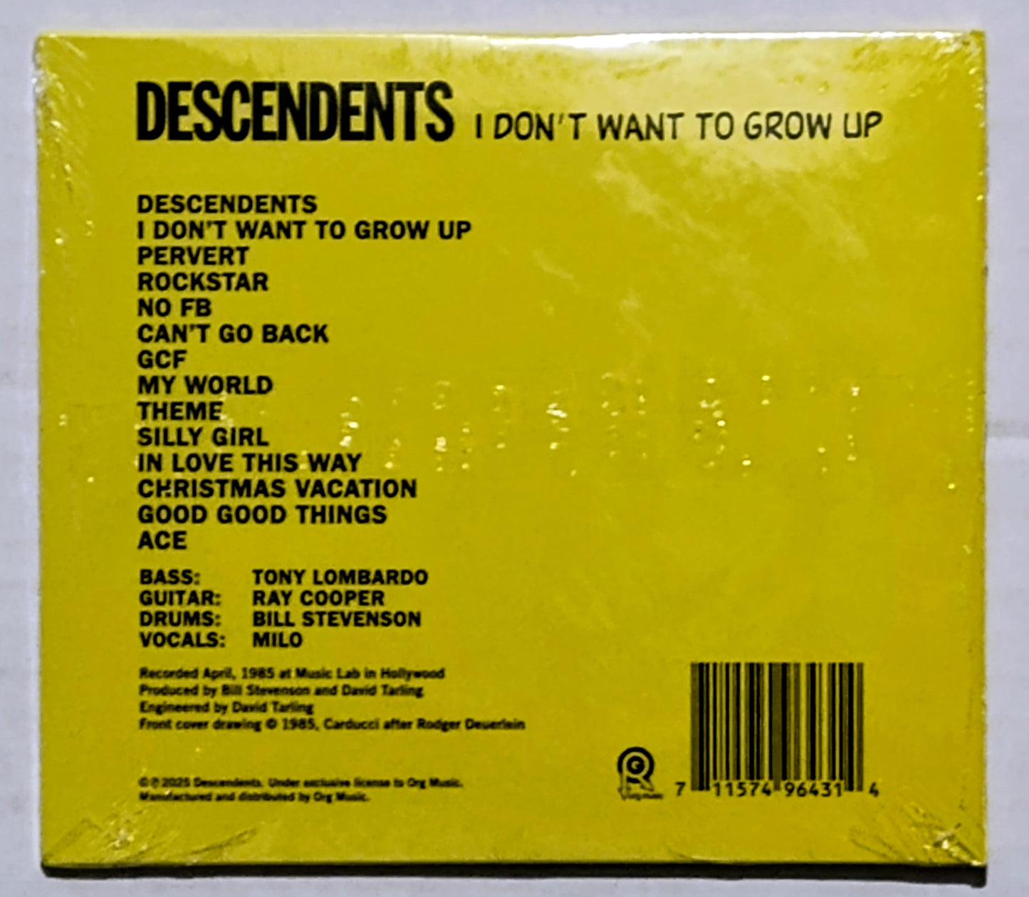 Descendents - “I Don’t Want To Grow Up” - COMPACT DISC M/M (Sealed)