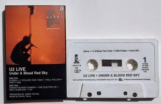 U2 - "Live Under A Blood Red Sky" - CASSETTE TAPE (SR; DOLBY) VG/VG