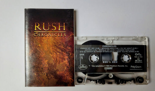 Rush - "Chronicles" - CASSETTE TAPE (2-tape set; Chrome; DOLBY HX PRO)VG/VG