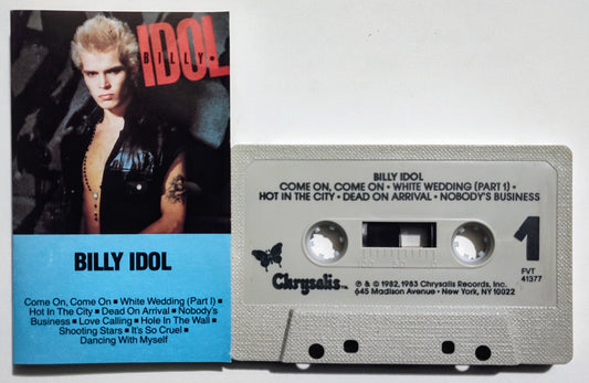 Billy Idol - "Billy Idol" - CASSETTE TAPE VG/VG+