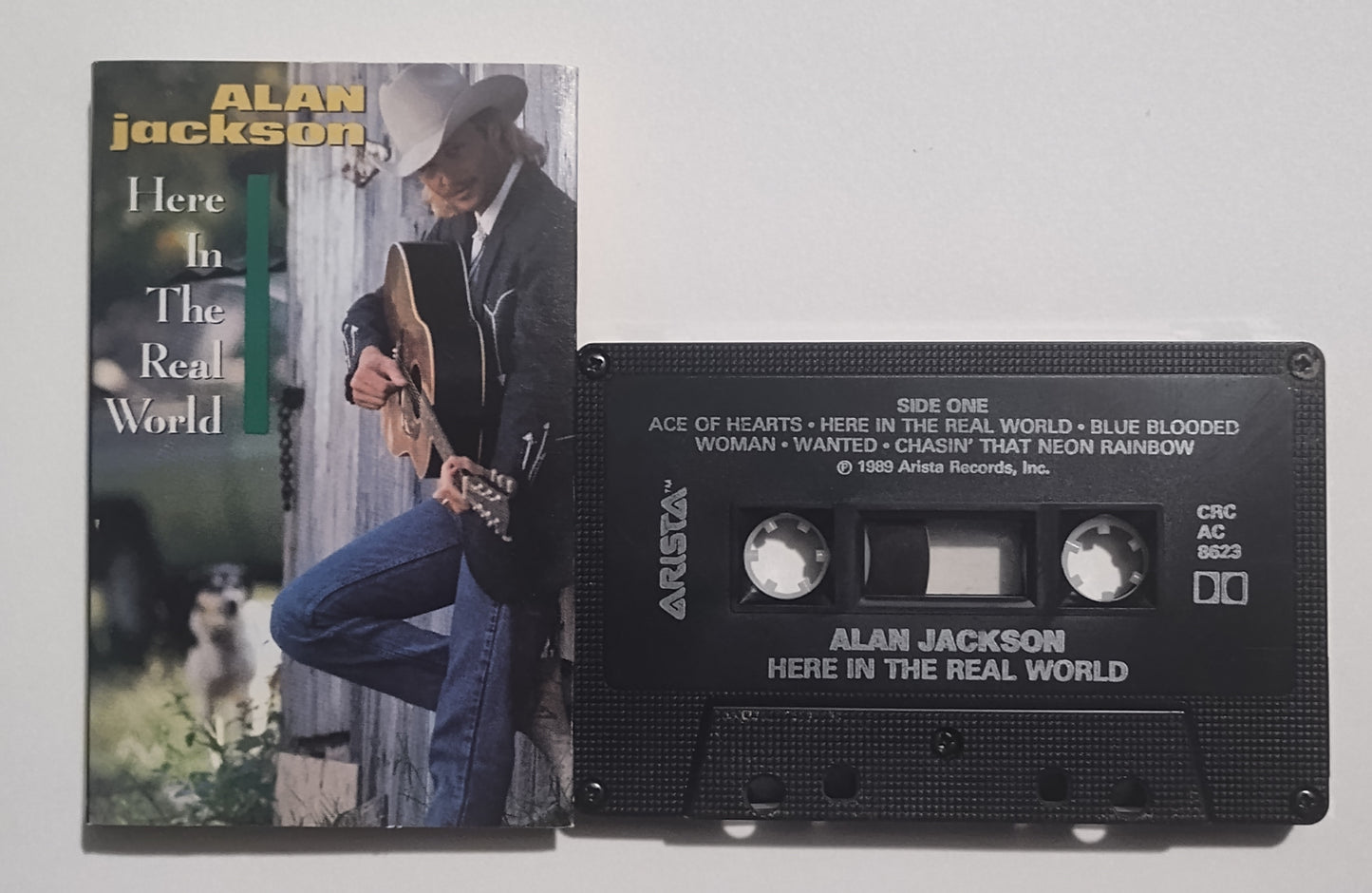 Alan Jackson - "Here In The Real World" - CASSETTE TAPE (Canada; black shell; DOLBY) VG+/VG+