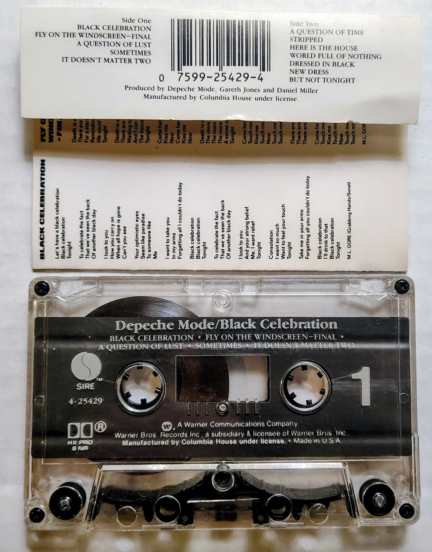 Depeche Mode - “Black Celebration” - CASSETTE TAPE VG/VG