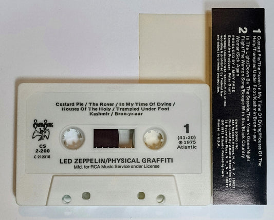 Led Zeppelin - "Physical Graffiti (Double Album on 1 Tape)" - CASSETTE TAPE (RCA Club) VG+/VG+
