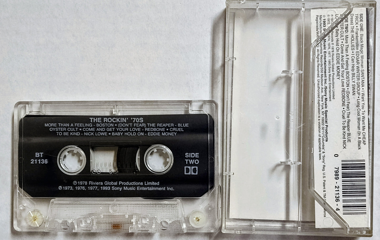 Various Artists - “The Rockin’ ‘70s (Compilation)” - CASSETTE TAPE VG+/VG+
