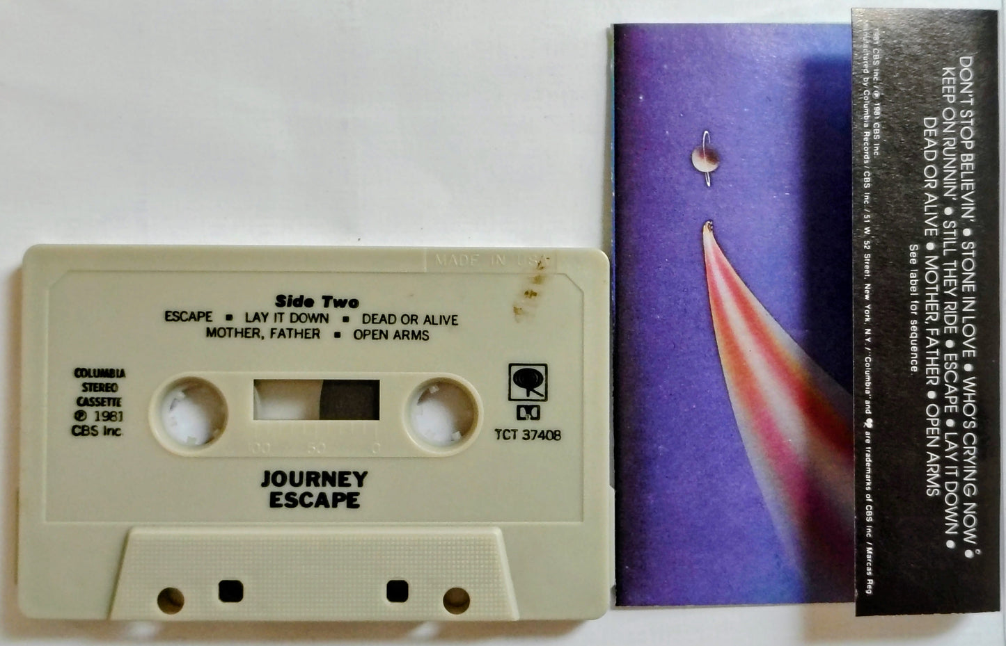 Journey - "Escape" - CASSETTE TAPE VG+/VG+