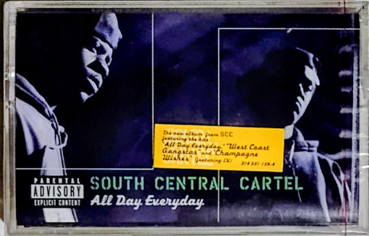 South Central Cartel - "All Day Everyday" - CASSETTE TAPE NM/M (Sealed with hype sticker; tiny rip in cellophane)