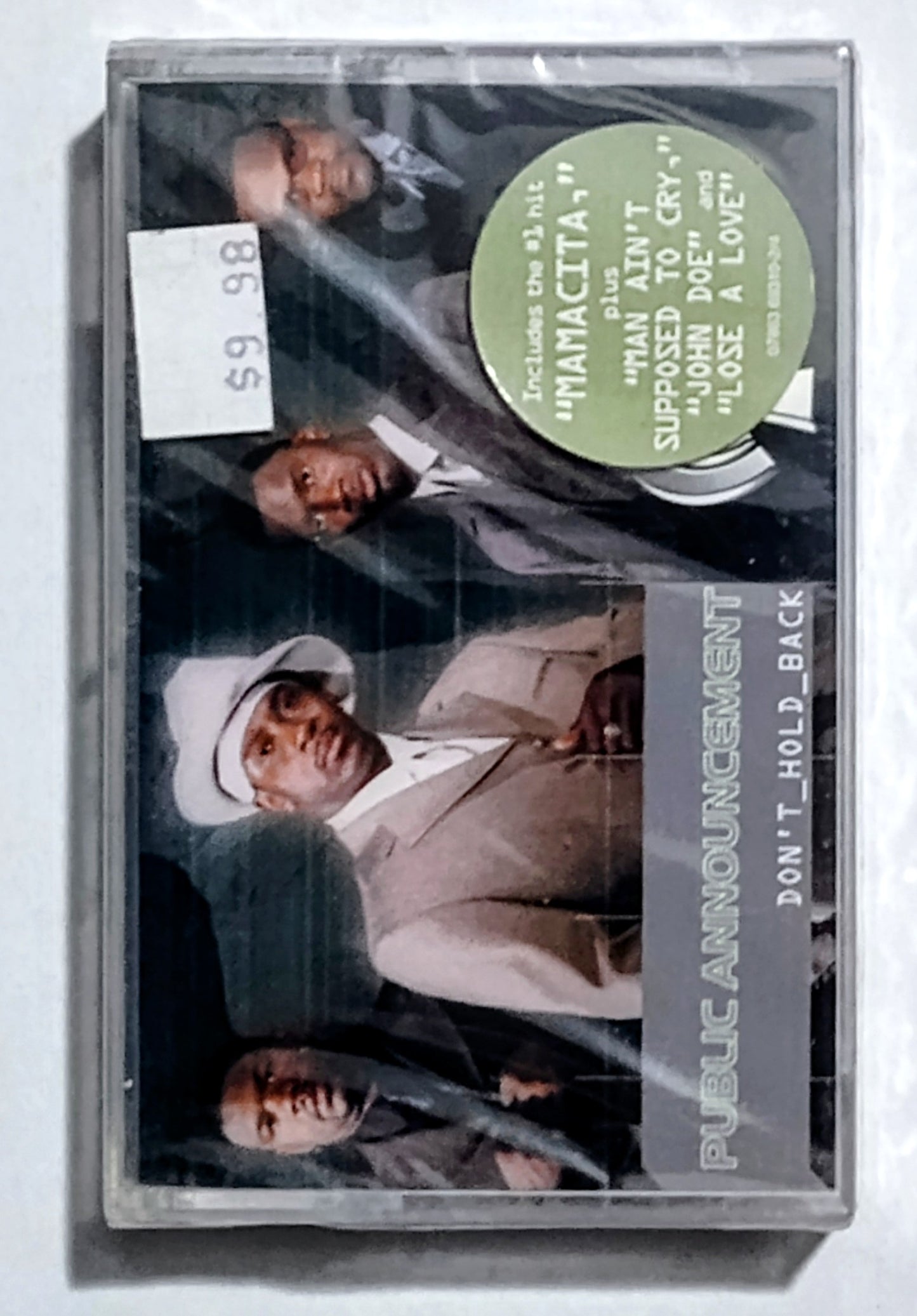 Public Announcement - “Don’t_Hold_Back” - CASSETTE TAPE NM/M (Sealed with hype sticker; 1 cm crack on back of case)