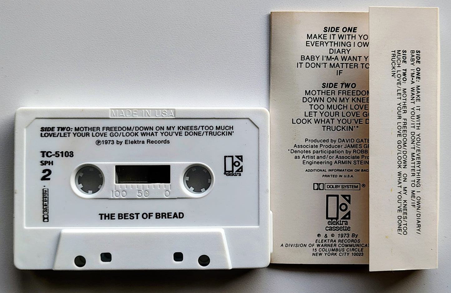 Bread - "The Best Of Bread" - CASSETTE TAPE VG+/VG+