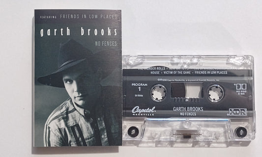 Garth Brooks - "No Fences" - CASSETTE TAPE (XDR; DOLBY HX PRO B NR) VG+/VG+