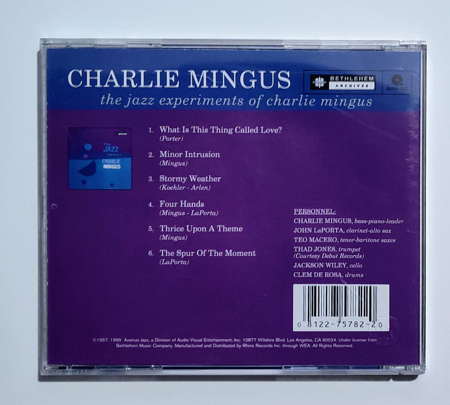Charlie Mingus - "Jazz Experiments" - COMPACT DISC VG+/NM