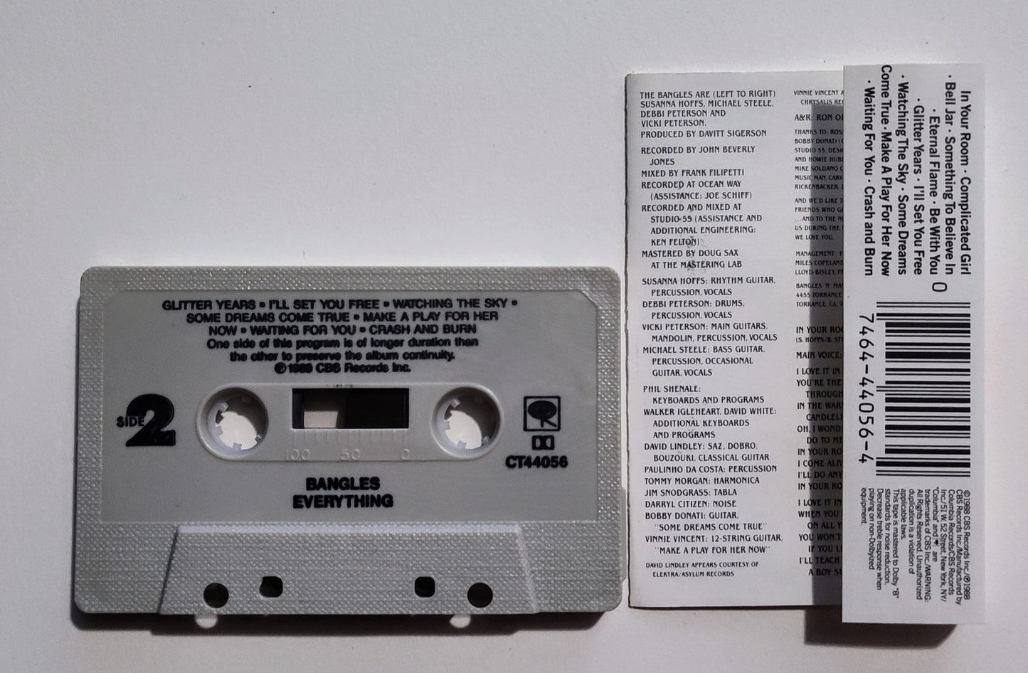 Bangles, The - "Everything" - CASSETTE TAPE (DOLBY) VG+/VG+