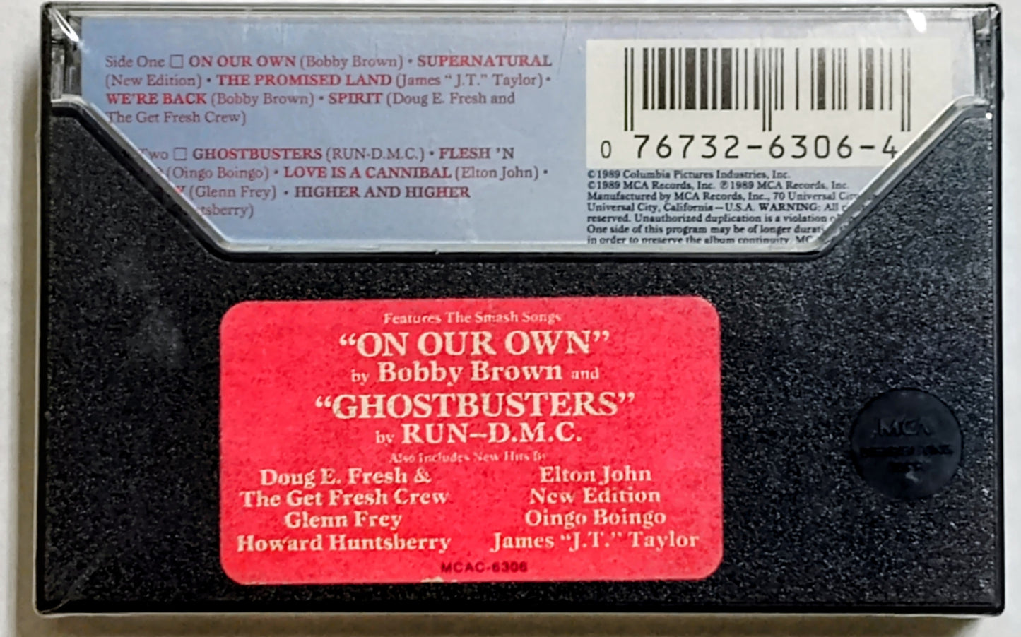 Various Artists - “Ghostbusters II Soundtrack” - CASSETTE TAPE VG+/M (Sealed with hype sticker; cracked case)