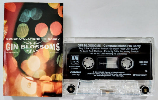 Gin Blossoms - “Congratulations I’m Sorry” - CASSETTE TAPE VG+/VG+ *🚨*