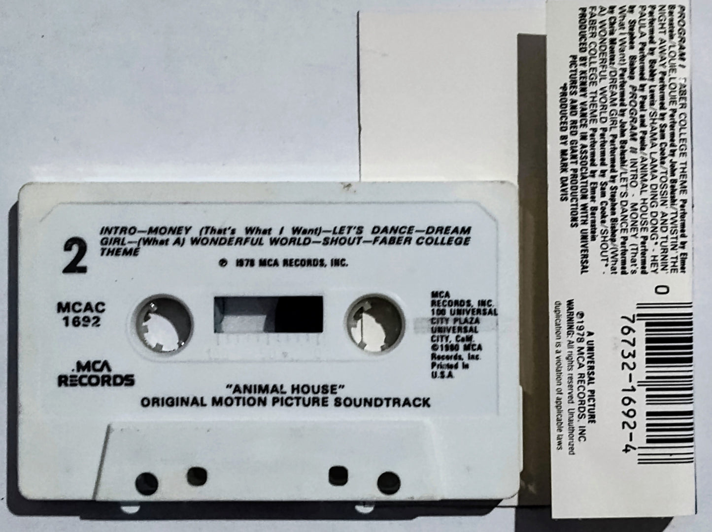 Various Artists - “Animal House Motion Picture Soundtrack” - CASSETTE TAPE VG/VG