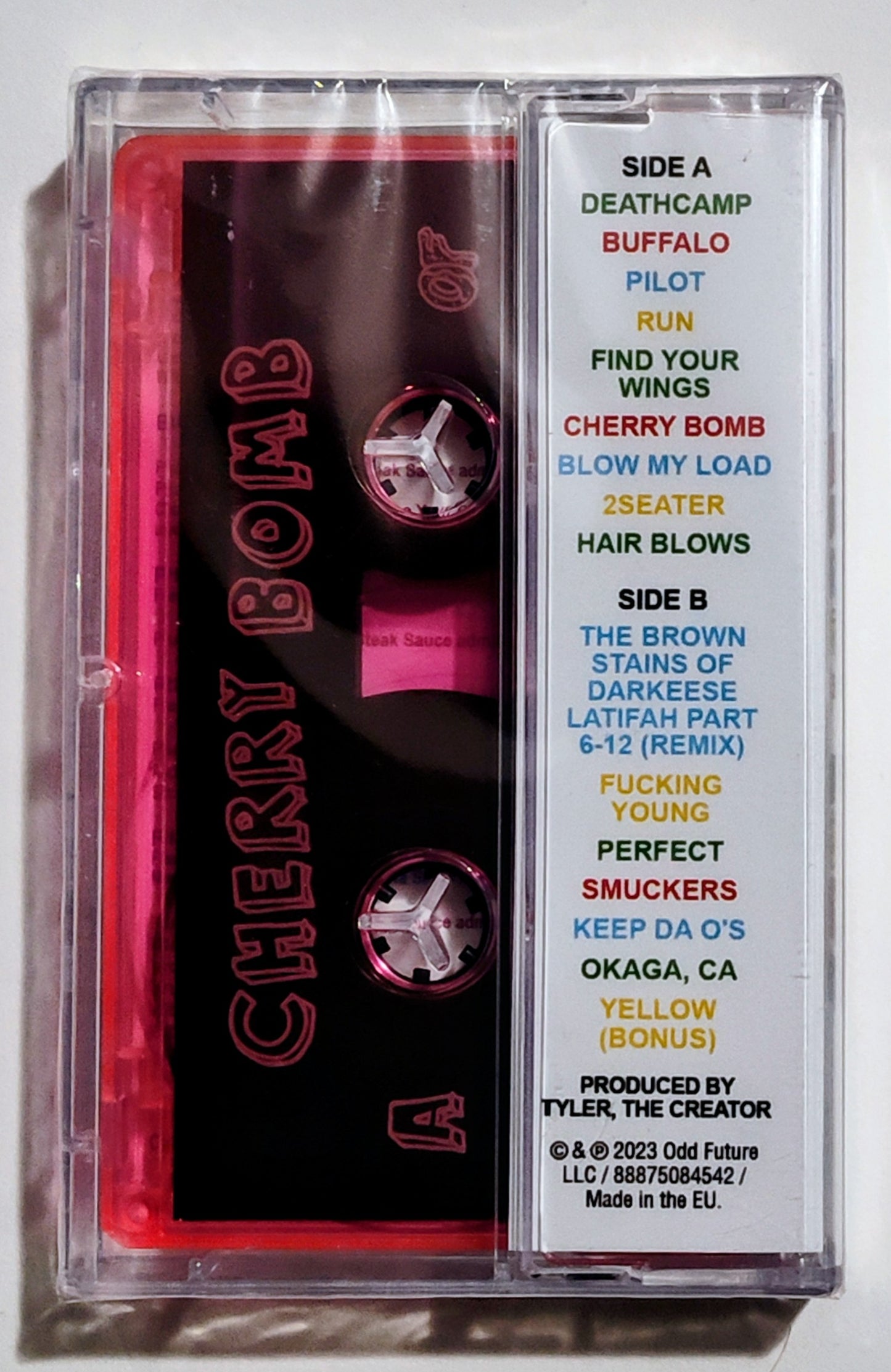 Tyler The Creator - "Cherry Bomb" - CASSETTE TAPE (Italy "Fan Club" Tape) M/M (Sealed)