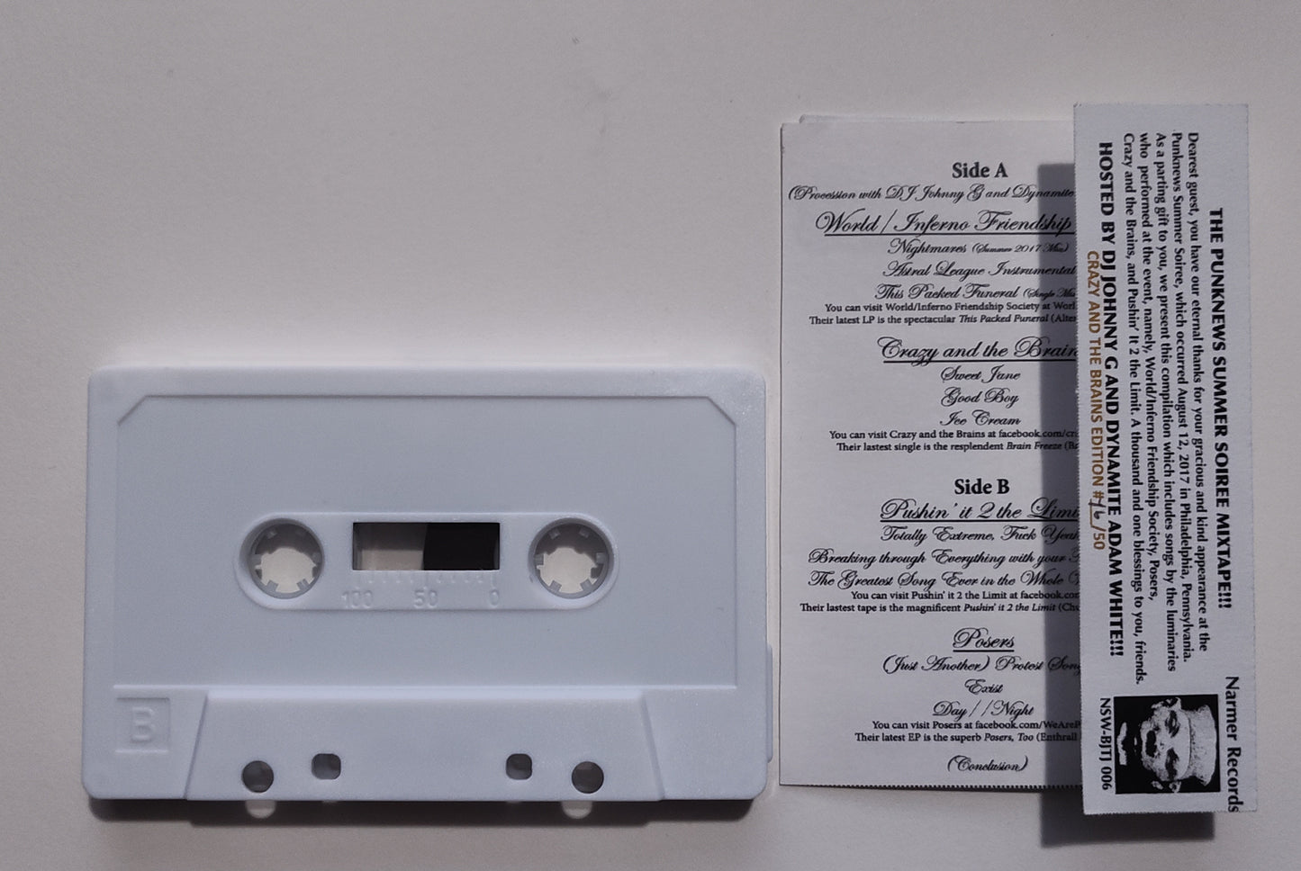 Various Artists - "Punknews.org Summer Soiree Mixtape August 12, 2017" - CASSETTE TAPE NM/NM