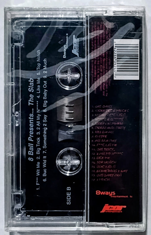 8 Ball - “8 Ball Presents The Slab” - CASSETTE TAPE NM/M (Sealed; 1mm and 1cm cracks on back of case)