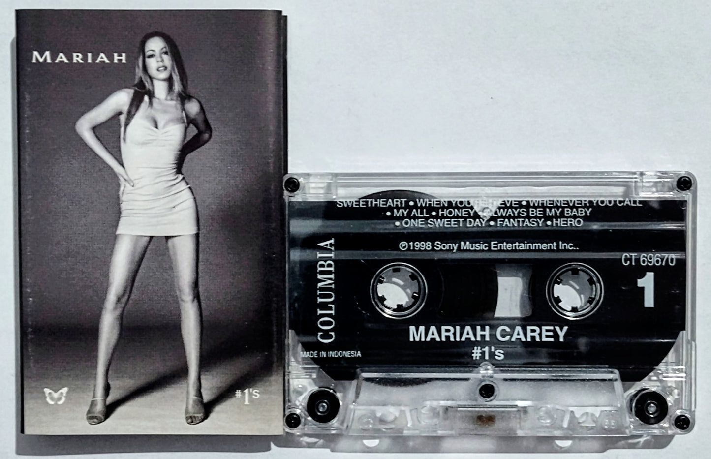 Mariah Carey - “#1’s” - CASSETTE TAPE (Indonesia) VG+/VG+