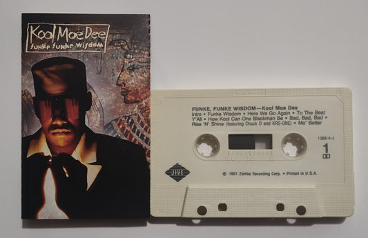 Kool Moe Dee - "Funke Funke Wisdom" - CASSETTE TAPE (DOLBY) VG+/VG+