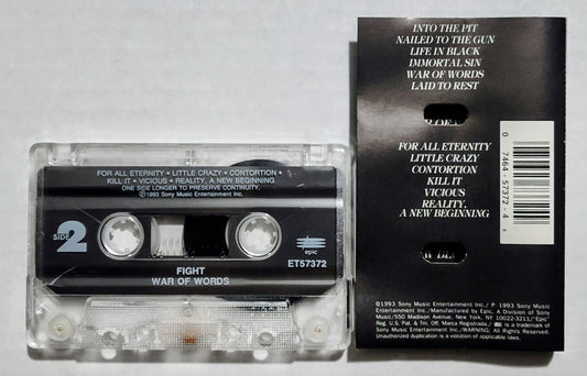 Fight - “War Of Words” - CASSETTE TAPE VG+/VG+