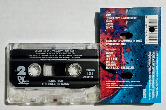 Slick Rick - "The Ruler's Back" - CASSETTE TAPE VG/VG+