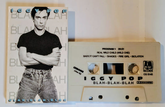 Iggy Pop - “Blah Blah Blah” - CASSETTE TAPE VG+/VG+