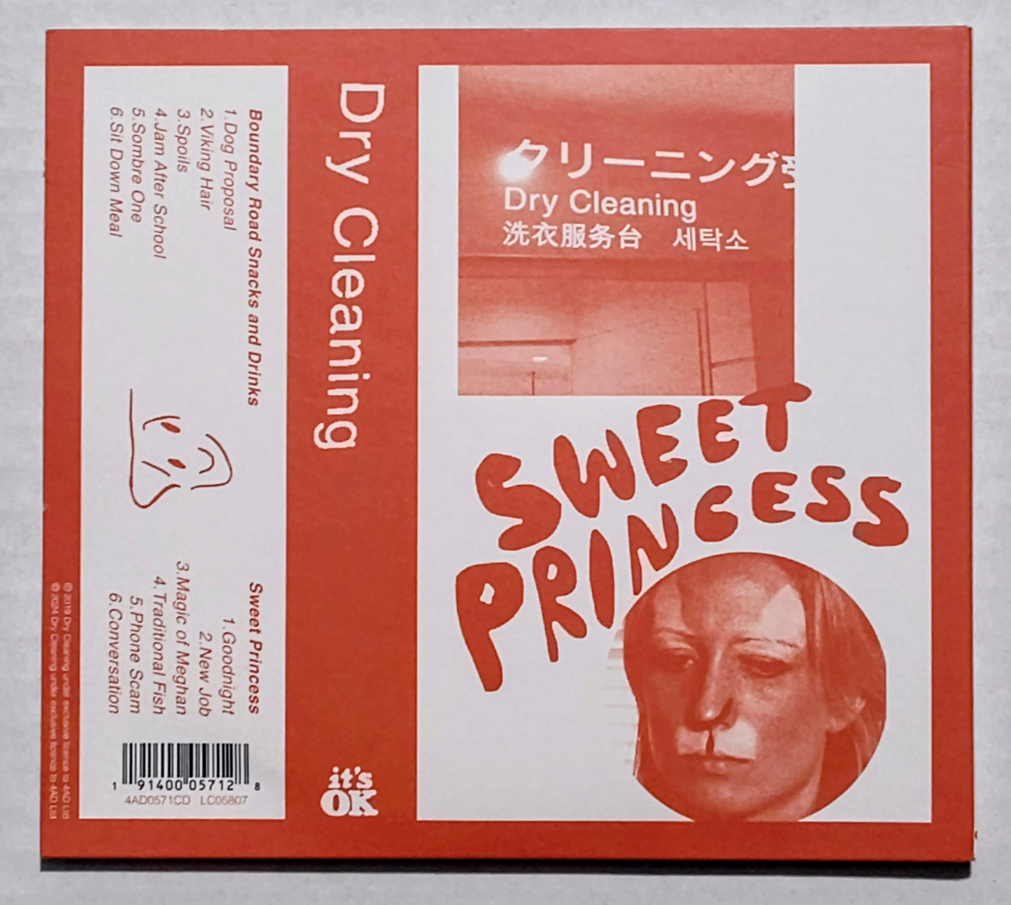 Dry Cleaning - “Boundary Road Snacks And Drinks/ Sweet Princess (2xEP)” - INDIE COMPACT DISC NM/NM
