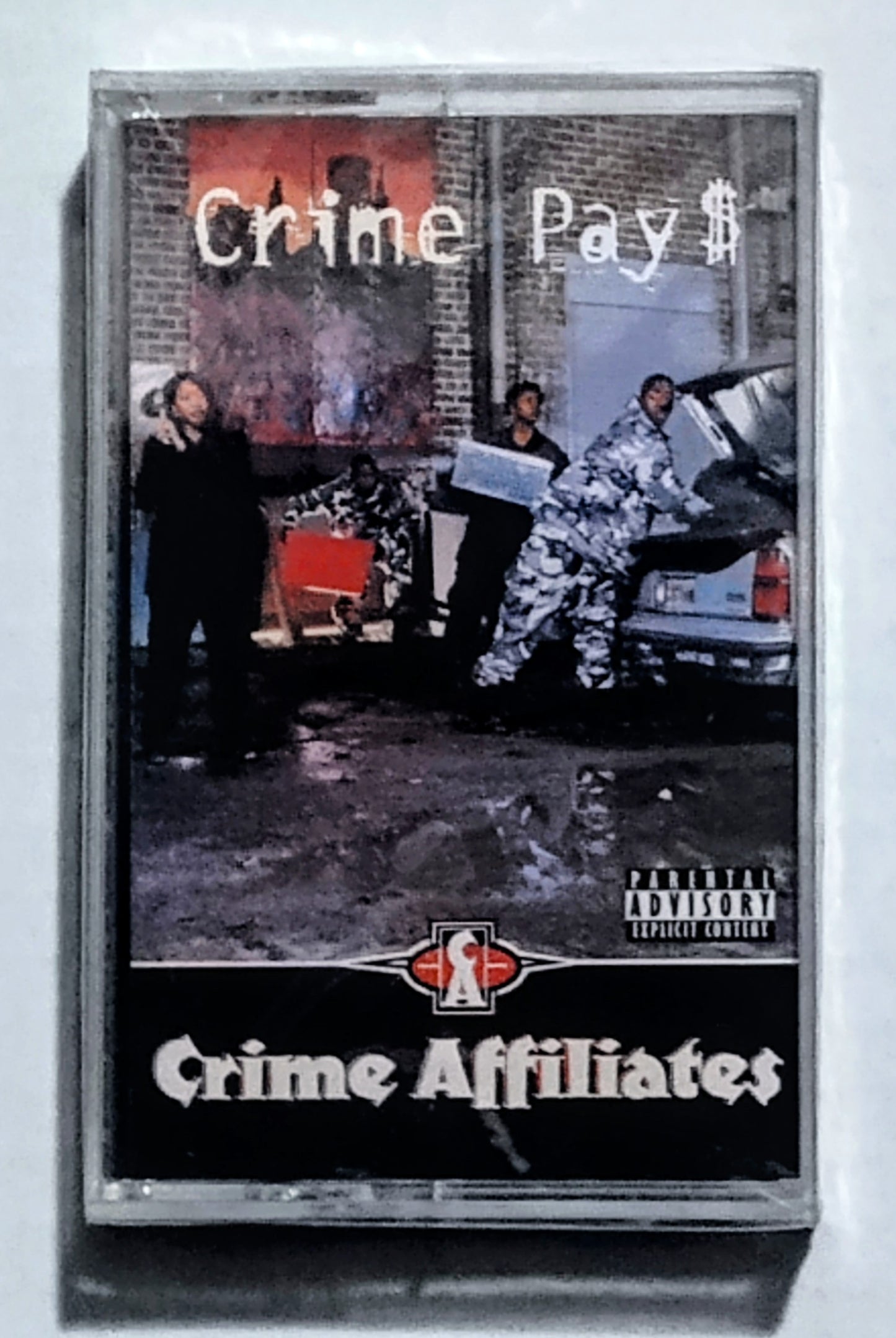 Crime Affiliates - “Crime Pays” - CASSETTE TAPE NM/M (Sealed; crack in back of case)