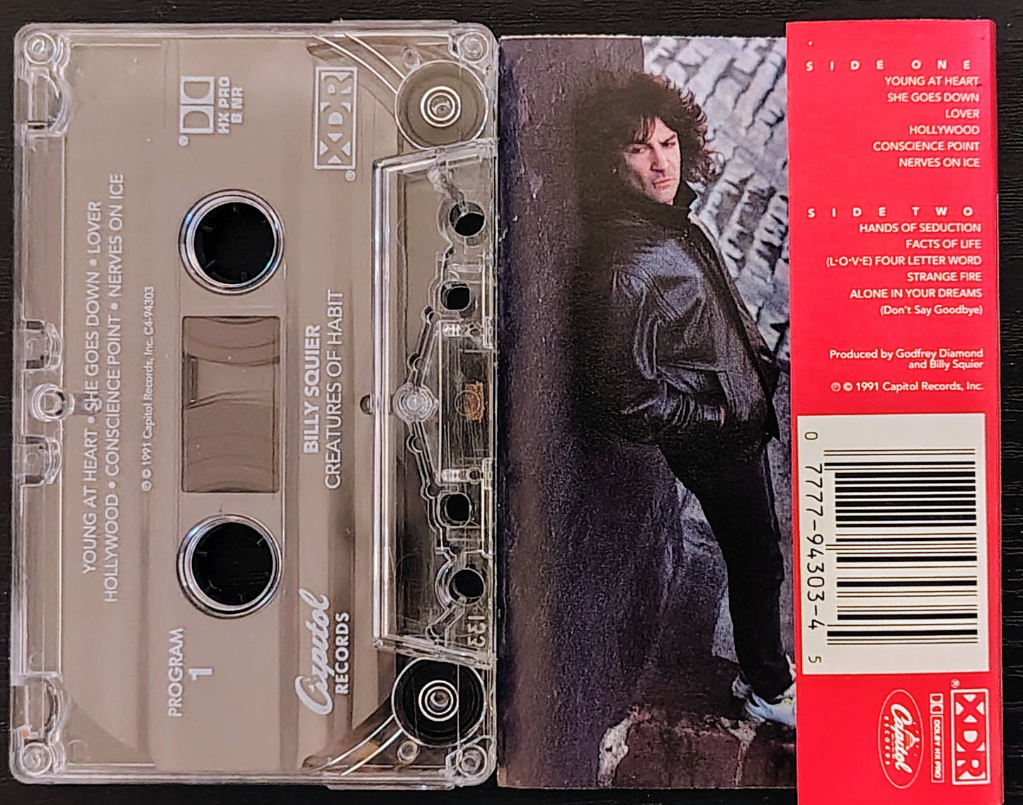 Billy Squier - “Creatures Of Habit" - CASSETTE TAPE. VG+/VG+