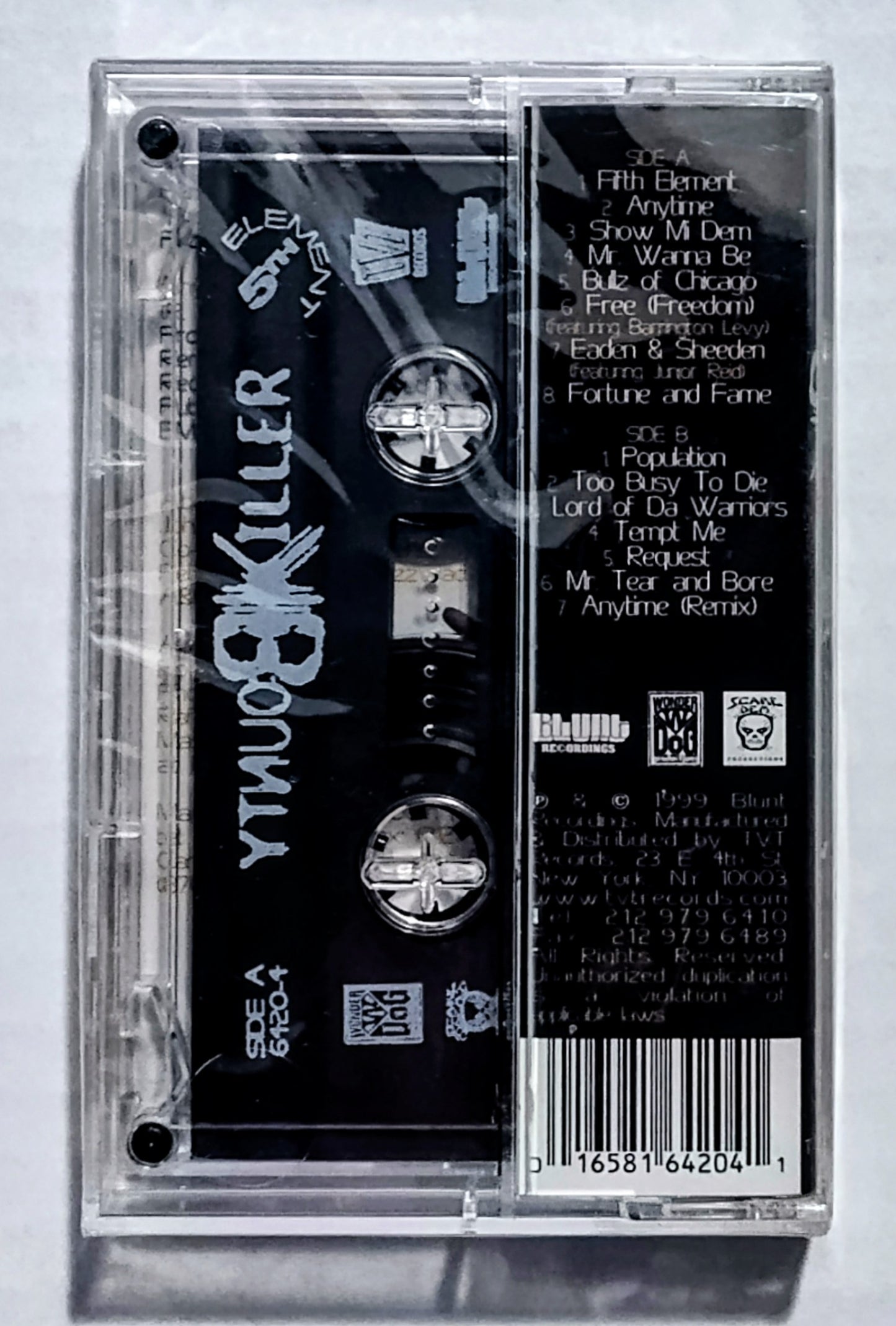 Bounty Killer - “5th Element” - CASSETTE TAPE NM/M (Sealed with hype sticker; cracked cover)