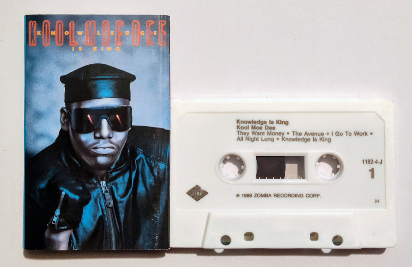 Kool Moe Dee - "Knowledge Is King" - CASSETTE TAPE VG+/VG+