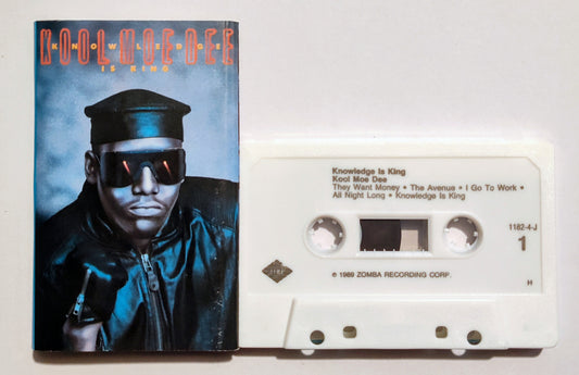 Kool Moe Dee - "Knowledge Is King" - CASSETTE TAPE VG+/VG+