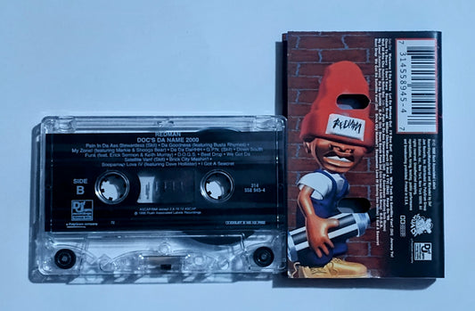 Redman - "Doc's Da Name 2,000" CASSETTE TAPE (DOLBY HX PRO B NR) VG+/VG+