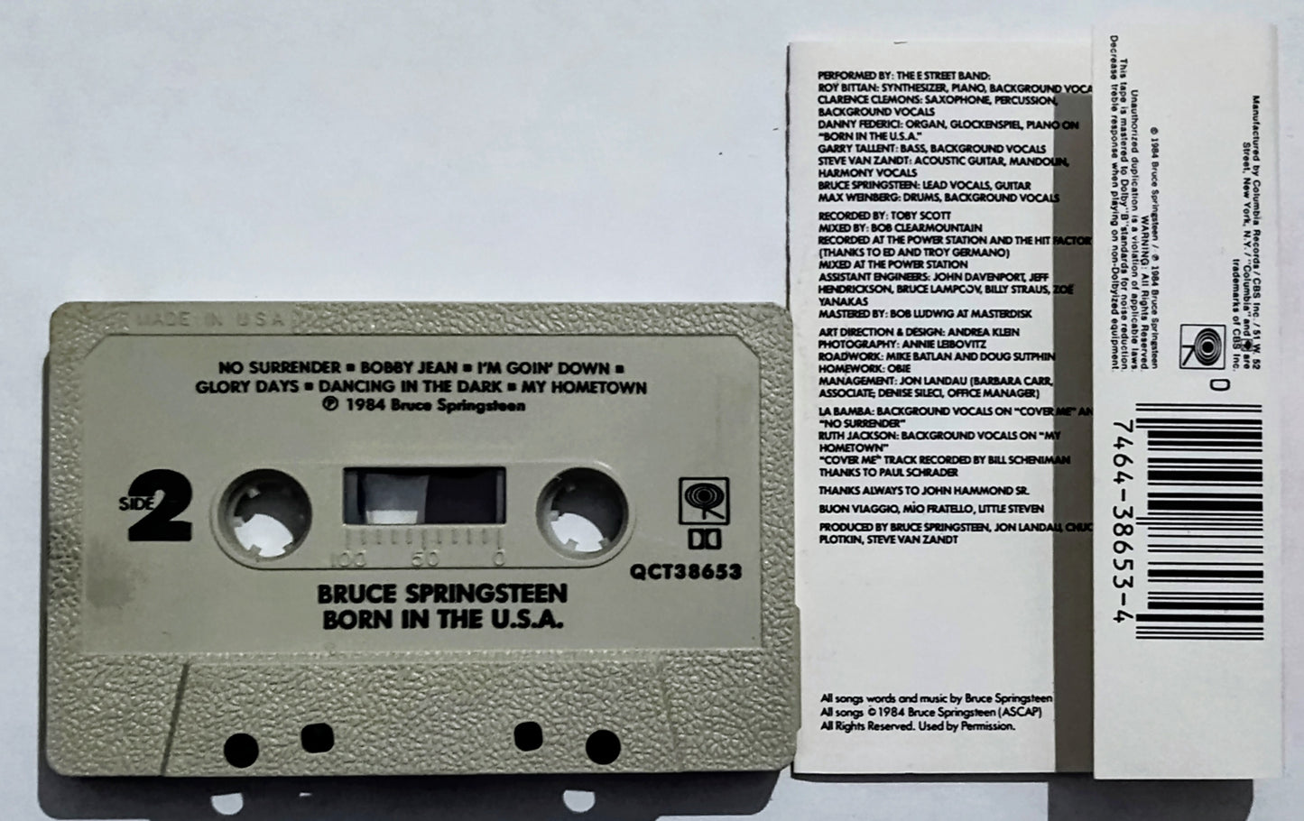 Bruce Springsteen - "Born In The USA" - CASSETTE TAPE VG+/VG+