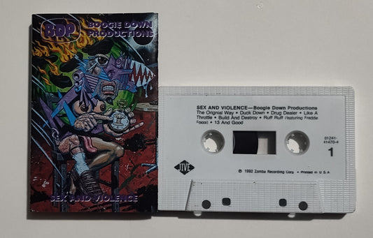 Boogie Down Productions - "Sex And Violence" - CASSETTE TAPE VG+/VG+
