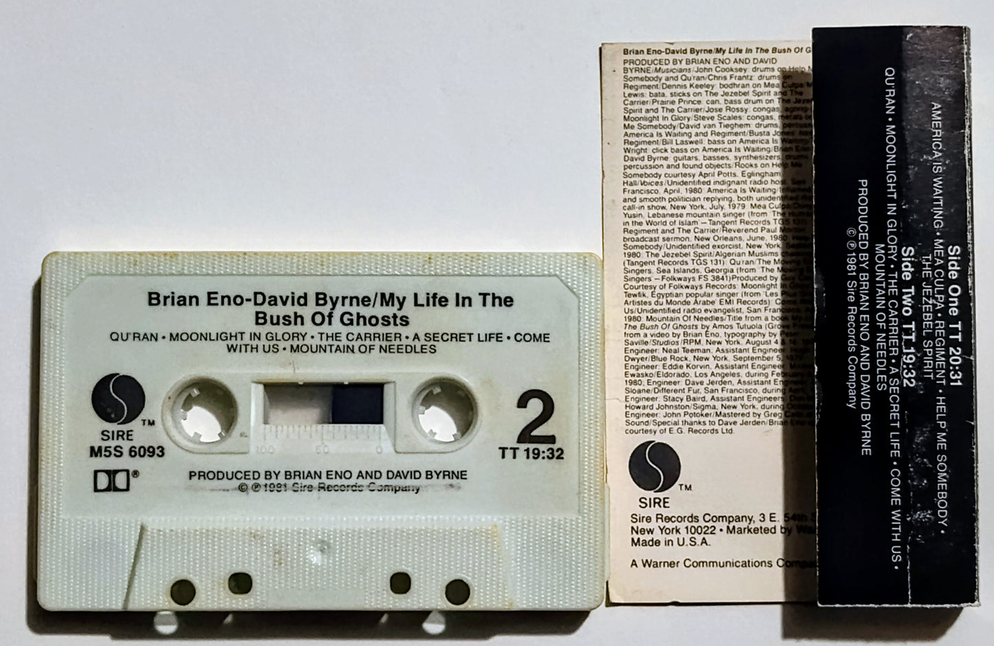 Brian Eno/David Byrne - "My Life In The Bush Of Ghosts" - CASSETTE TAPE G+/G+