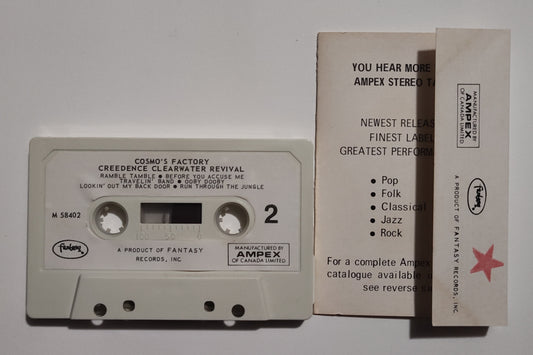 Creedence Clearwater Revival - "Cosmo's Factory" - CASSETTE TAPE (Canada; paper labels) NM/VG+